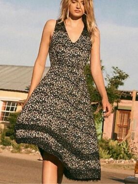 Ranna Gill for Anthropologie Cynara floral print midi dress NWT